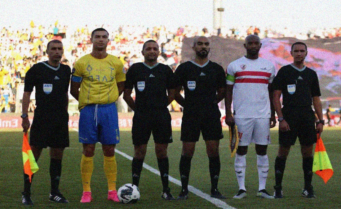 موقف طريف يجمع شيكابالا بحارس كريستيانو رونالدو الشخصي بعد مباراة الزمالك والنصر